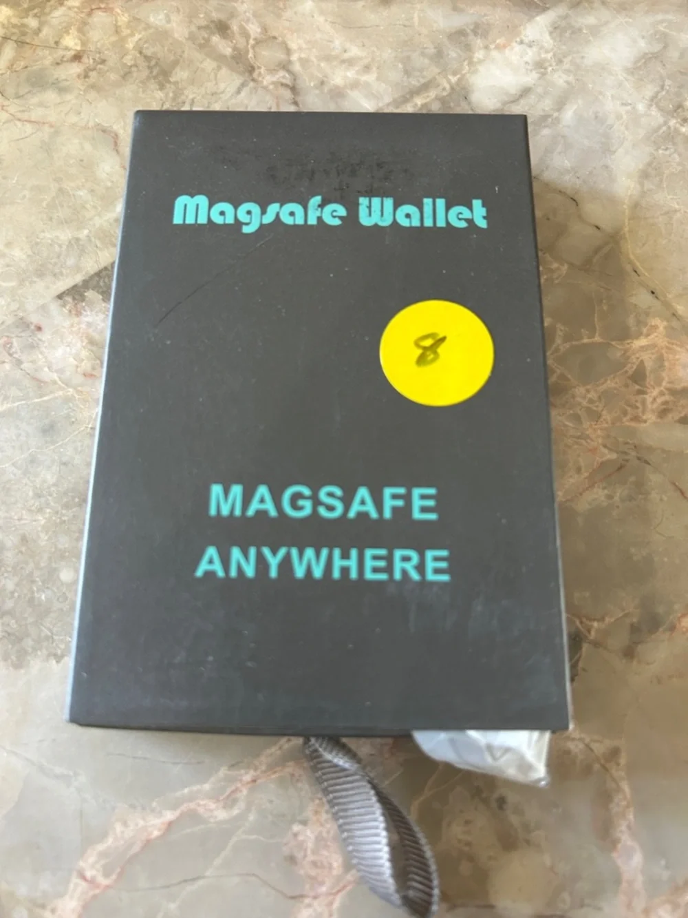 Magsafe Wallet - Black with Teal Text